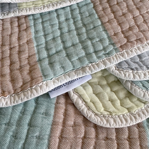 Dusen Dusen cool stripe gauzy cotton coverlet quilt throw blanket duvet stripes - Picture 10 of 13